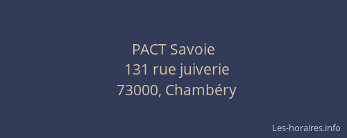 PACT Savoie