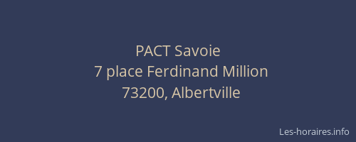 PACT Savoie