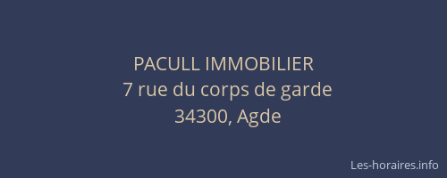 PACULL IMMOBILIER