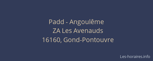 Padd - Angoulême