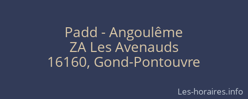 Padd - Angoulême
