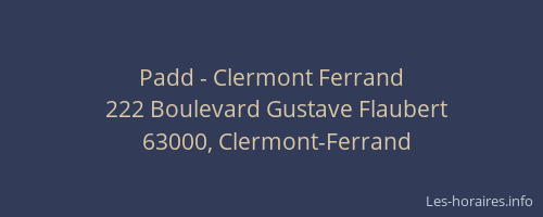 Padd - Clermont Ferrand