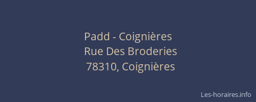 Padd - Coignières