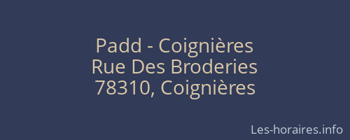 Padd - Coignières