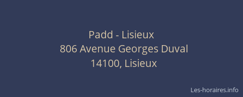 Padd - Lisieux