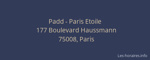 Padd - Paris Etoile
