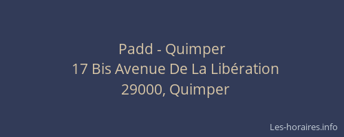 Padd - Quimper