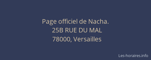 Page officiel de Nacha.