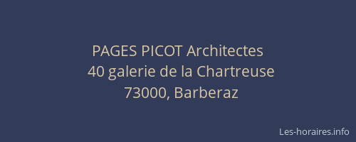 PAGES PICOT Architectes