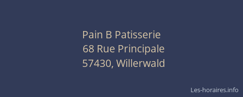 Pain B Patisserie