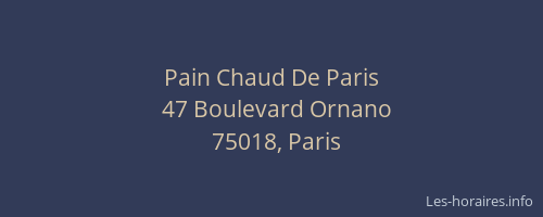 Pain Chaud De Paris