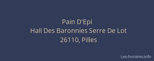 Pain D'Epi