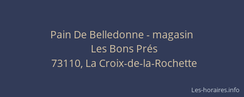 Pain De Belledonne - magasin