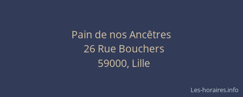 Pain de nos Ancêtres