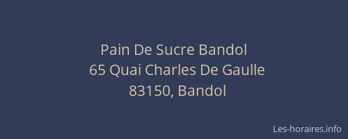 Pain De Sucre Bandol