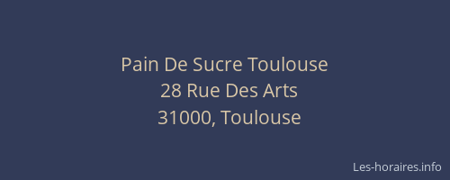 Pain De Sucre Toulouse