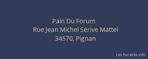 Pain Du Forum