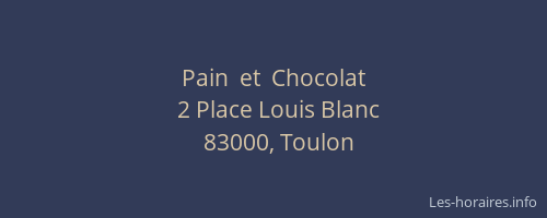Pain  et  Chocolat
