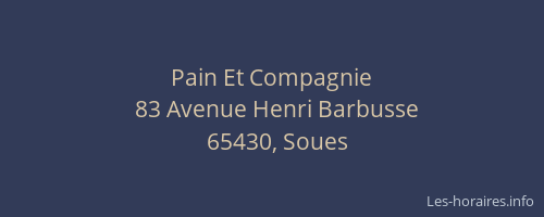 Pain Et Compagnie