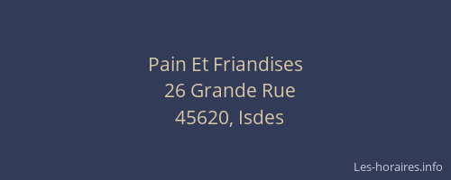Pain Et Friandises