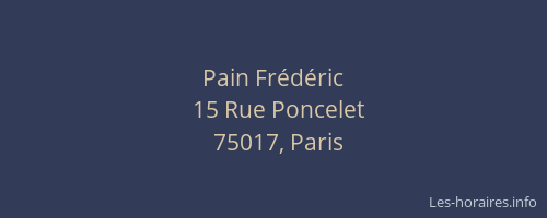 Pain Frédéric
