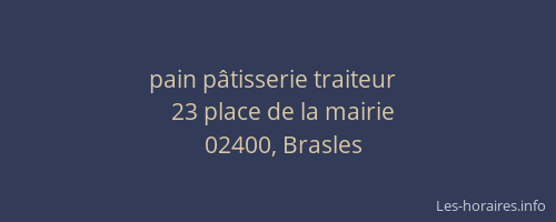 pain pâtisserie traiteur  