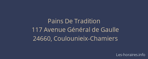 Pains De Tradition