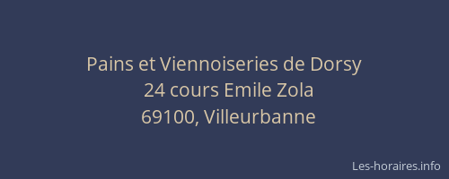 Pains et Viennoiseries de Dorsy