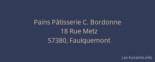 Pains Pâtisserie C. Bordonne