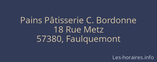Pains Pâtisserie C. Bordonne