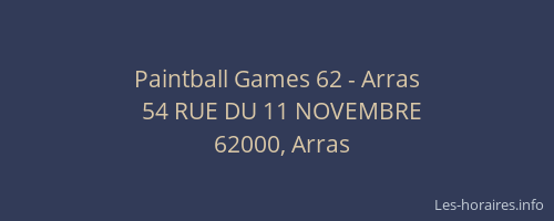Paintball Games 62 - Arras