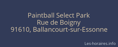 Paintball Select Park