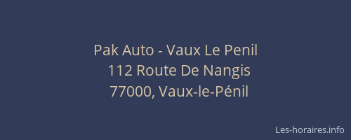 Pak Auto - Vaux Le Penil