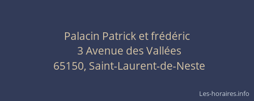 Palacin Patrick et fr&eacute;d&eacute;ric