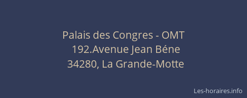 Palais des Congres - OMT