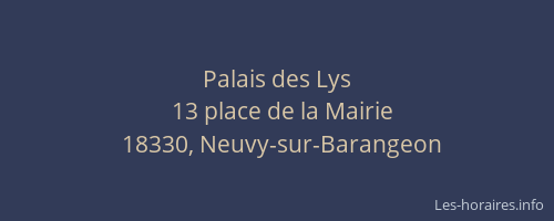 Palais des Lys
