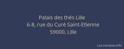 Palais des thés Lille