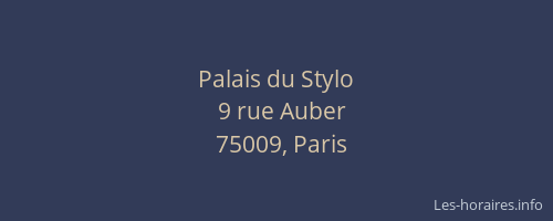 Palais du Stylo
