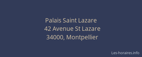 Palais Saint Lazare