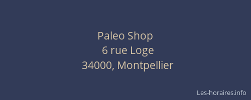 Paleo Shop