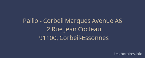 Pallio - Corbeil Marques Avenue A6