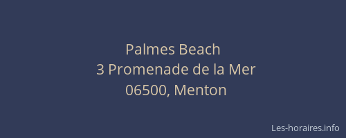 Palmes Beach