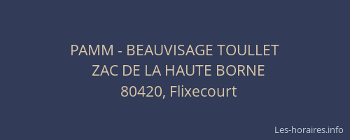 PAMM - BEAUVISAGE TOULLET