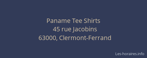 Paname Tee Shirts