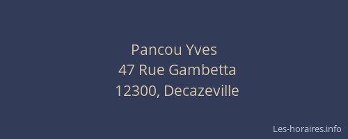 Pancou Yves
