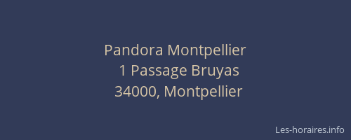 Pandora Montpellier