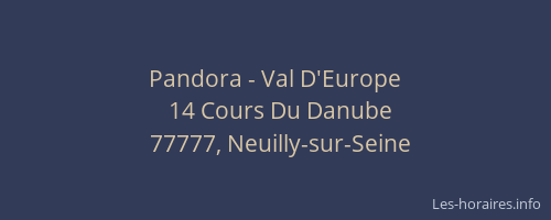 Pandora - Val D'Europe