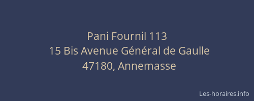 Pani Fournil 113