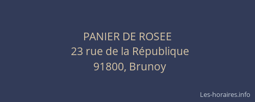 PANIER DE ROSEE
