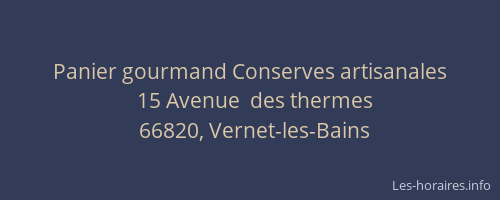 Panier gourmand Conserves artisanales